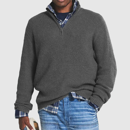 Cashmere Casual Zip Sweater