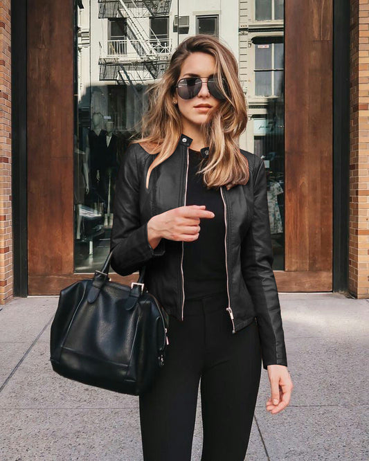 Beth | Slim Fit Faux Leather Jacket